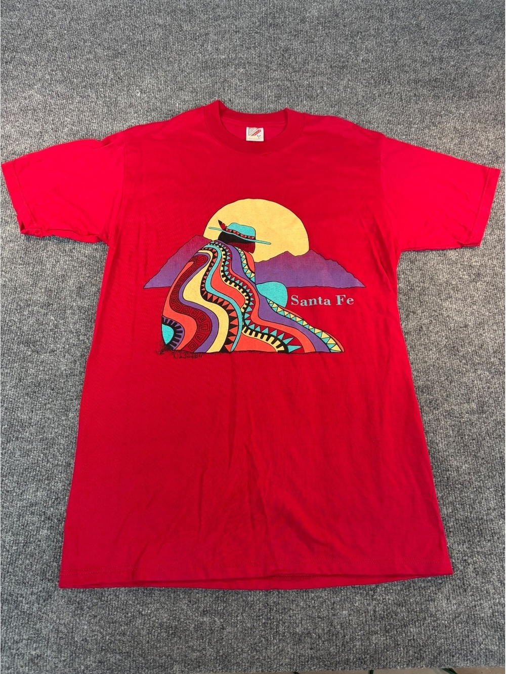Vintage 90's Santa Fe Tee Jerzees Size M